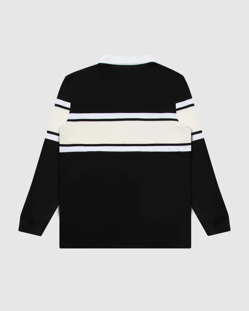 WNDRR Studio Panel Rugby Polo Faded Black