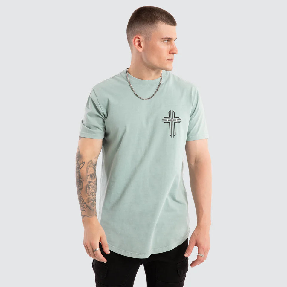 Kiss Chacey ZestRide Dual Curved Hem Tee Pigment Blue Surf