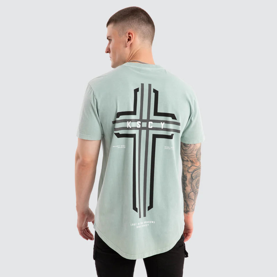 Kiss Chacey ZestRide Dual Curved Hem Tee Pigment Blue Surf