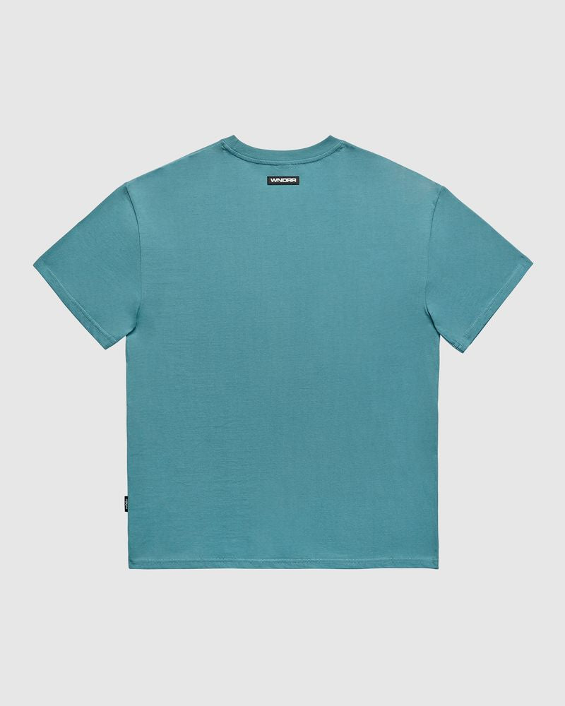 WNDRR Motif Box Fit Tee Dusk Blue