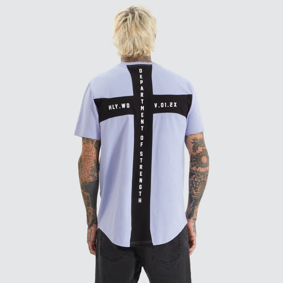 Kiss Chacey Rhos Dual Curved Hem Tee Thistle Down