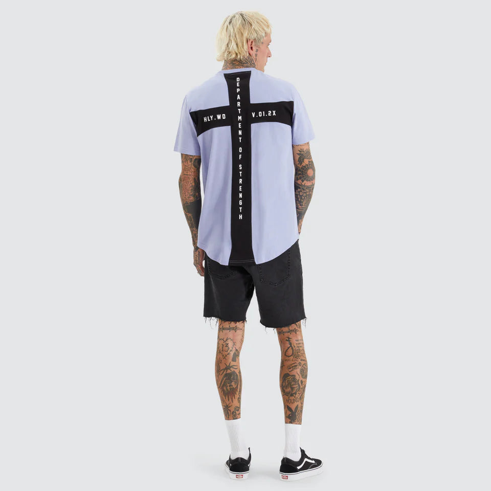 Kiss Chacey Rhos Dual Curved Hem Tee Thistle Down