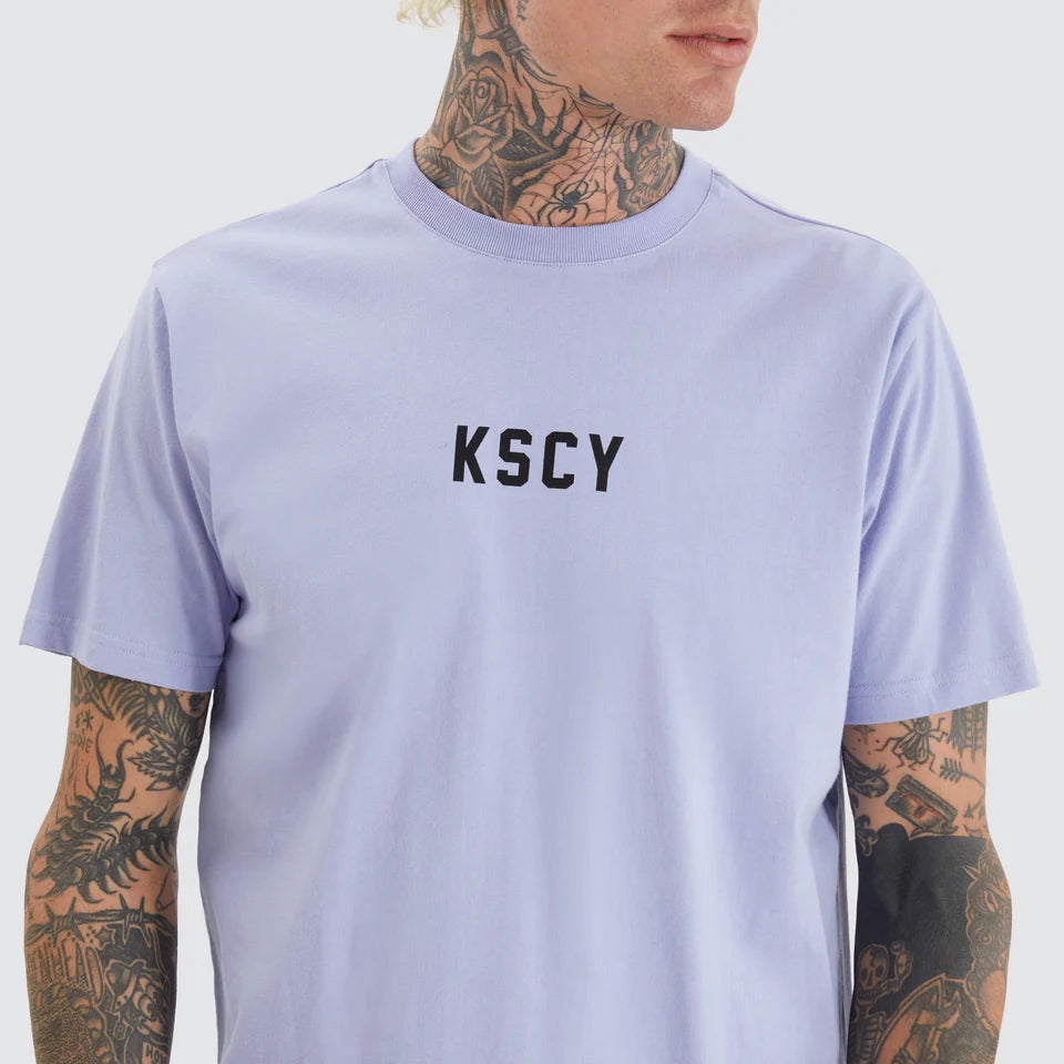 Kiss Chacey Rhos Dual Curved Hem Tee Thistle Down