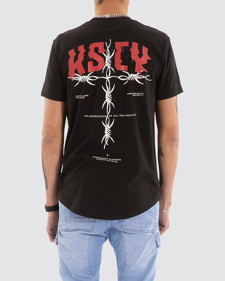Kiss Chacey Glacier Dual Curved Hem Tee Black
