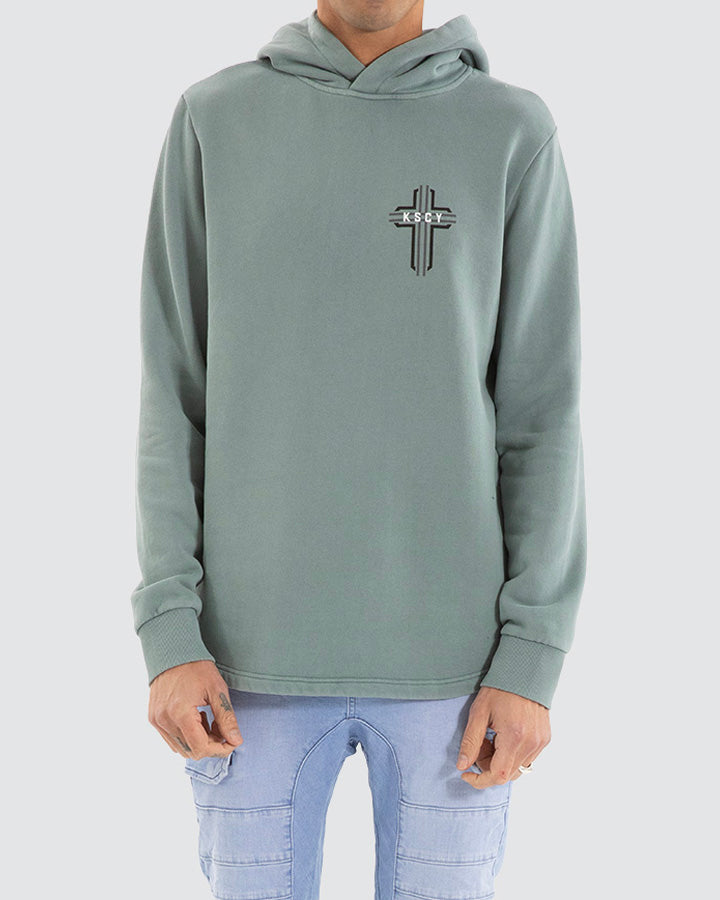 Kiss Chacey Outpost Dual Curved Hem Hoodie Pigment Trooper