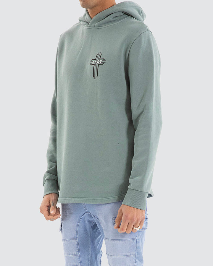 Kiss Chacey Outpost Dual Curved Hem Hoodie Pigment Trooper