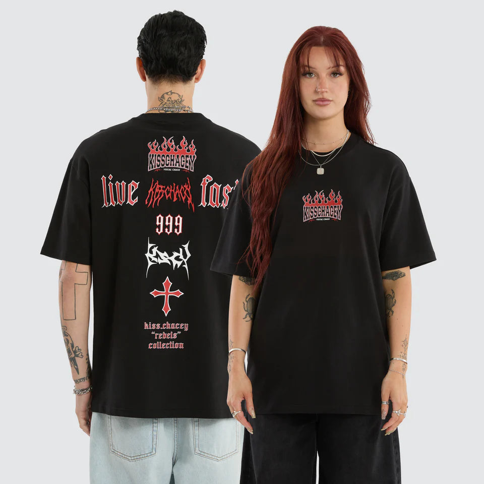 Kiss Chacey Rebel Box Fit Tee Black