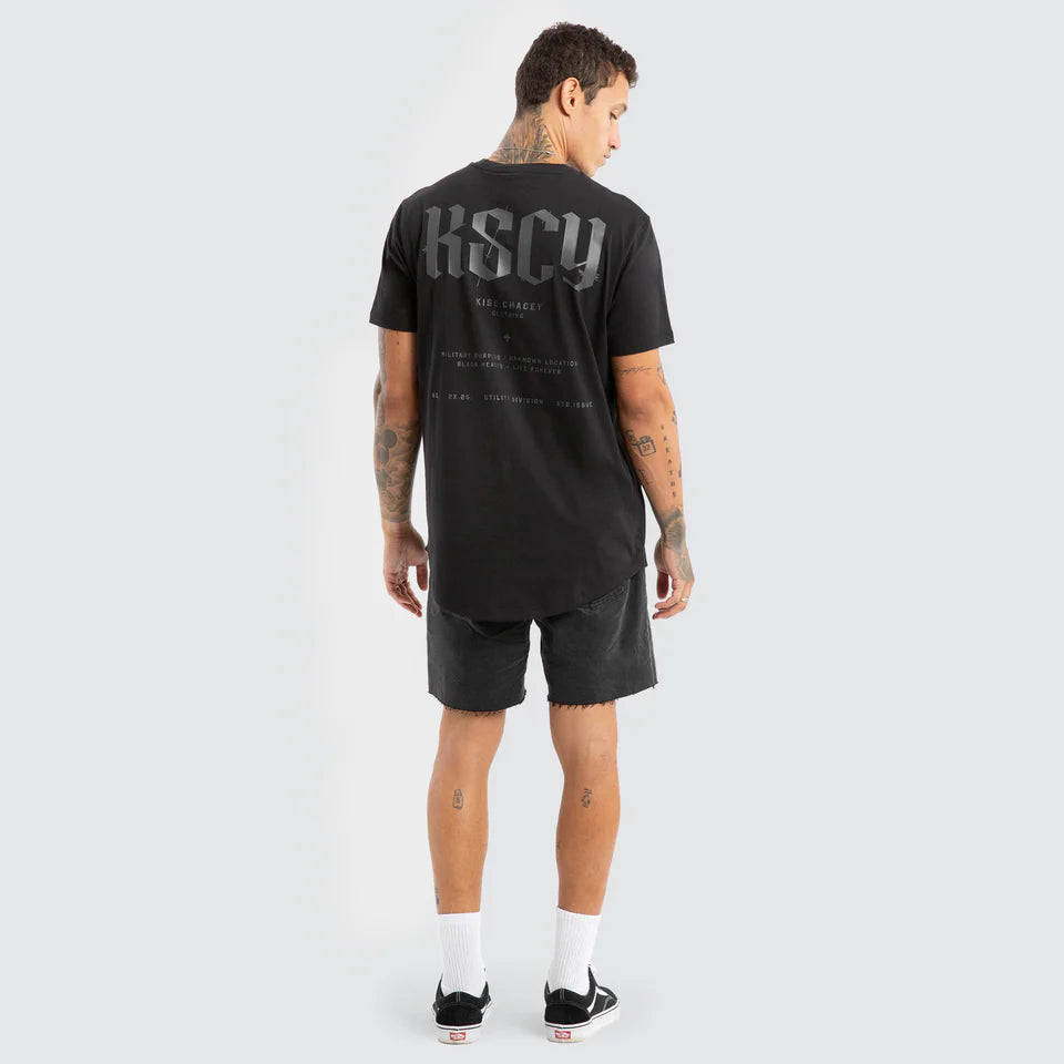 Kiss Chacey Surplus Dual Curved Hem Tee Black