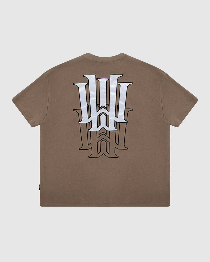 WNDRR Faded French Terry Tee Taupe