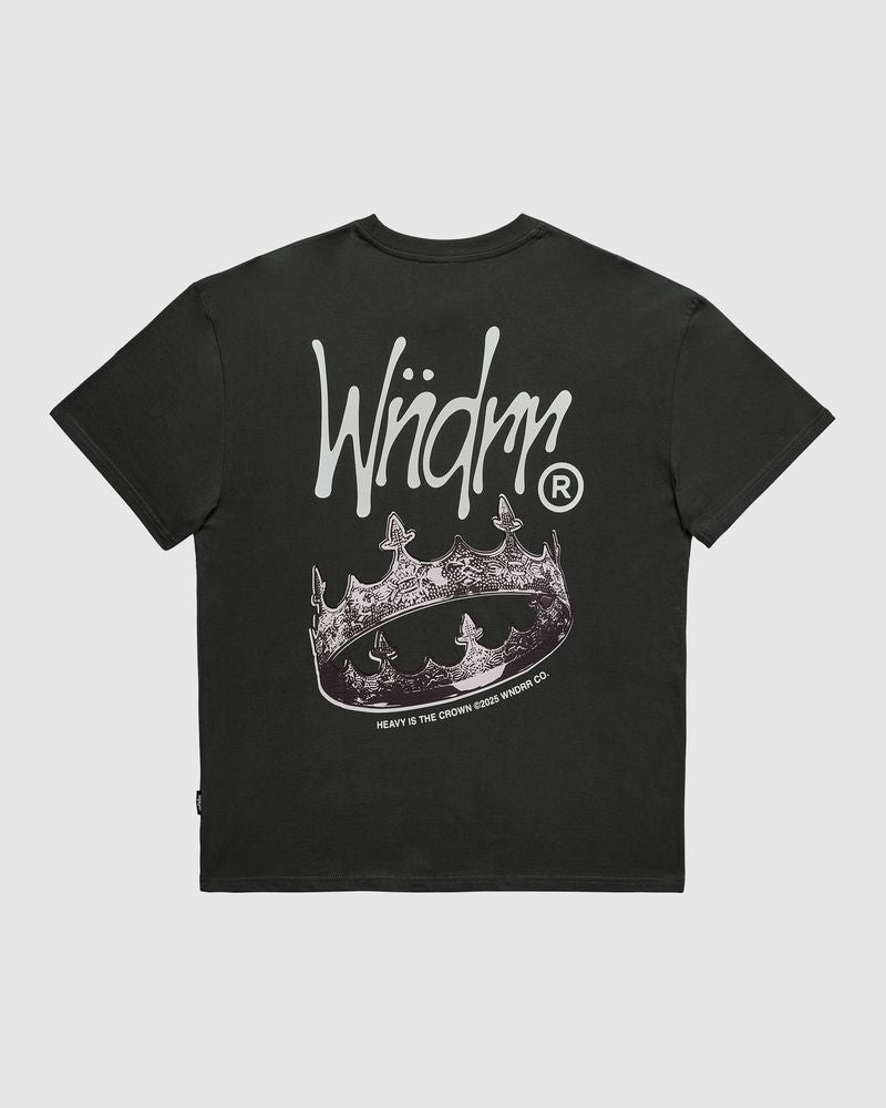 WNDRR Crown Box Fit Tee Charcoal