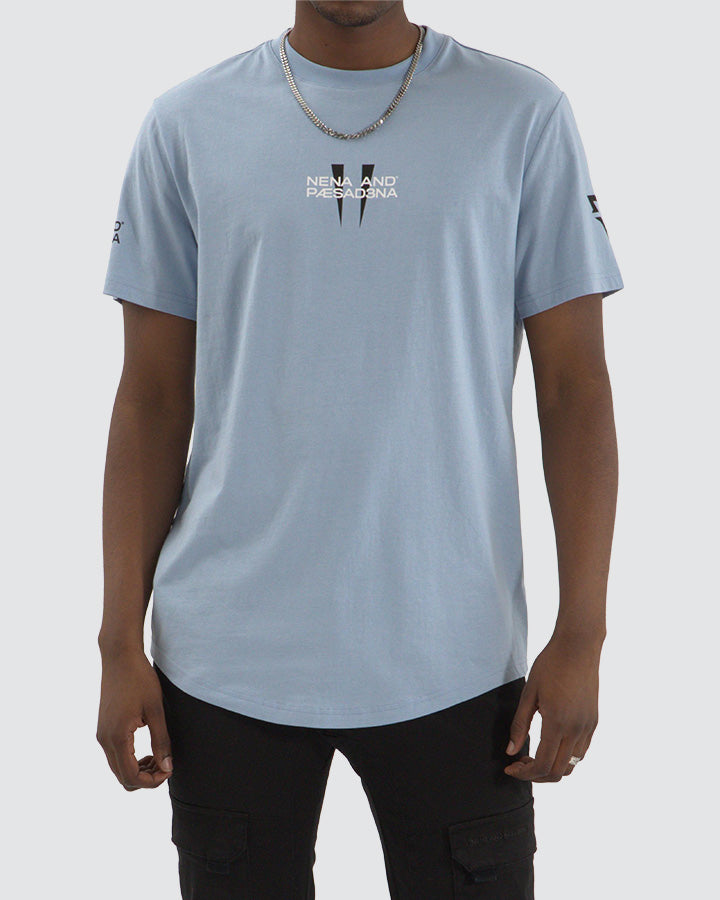 Nena & Pasadena Legion Dual Curved Hem Tee Skyway