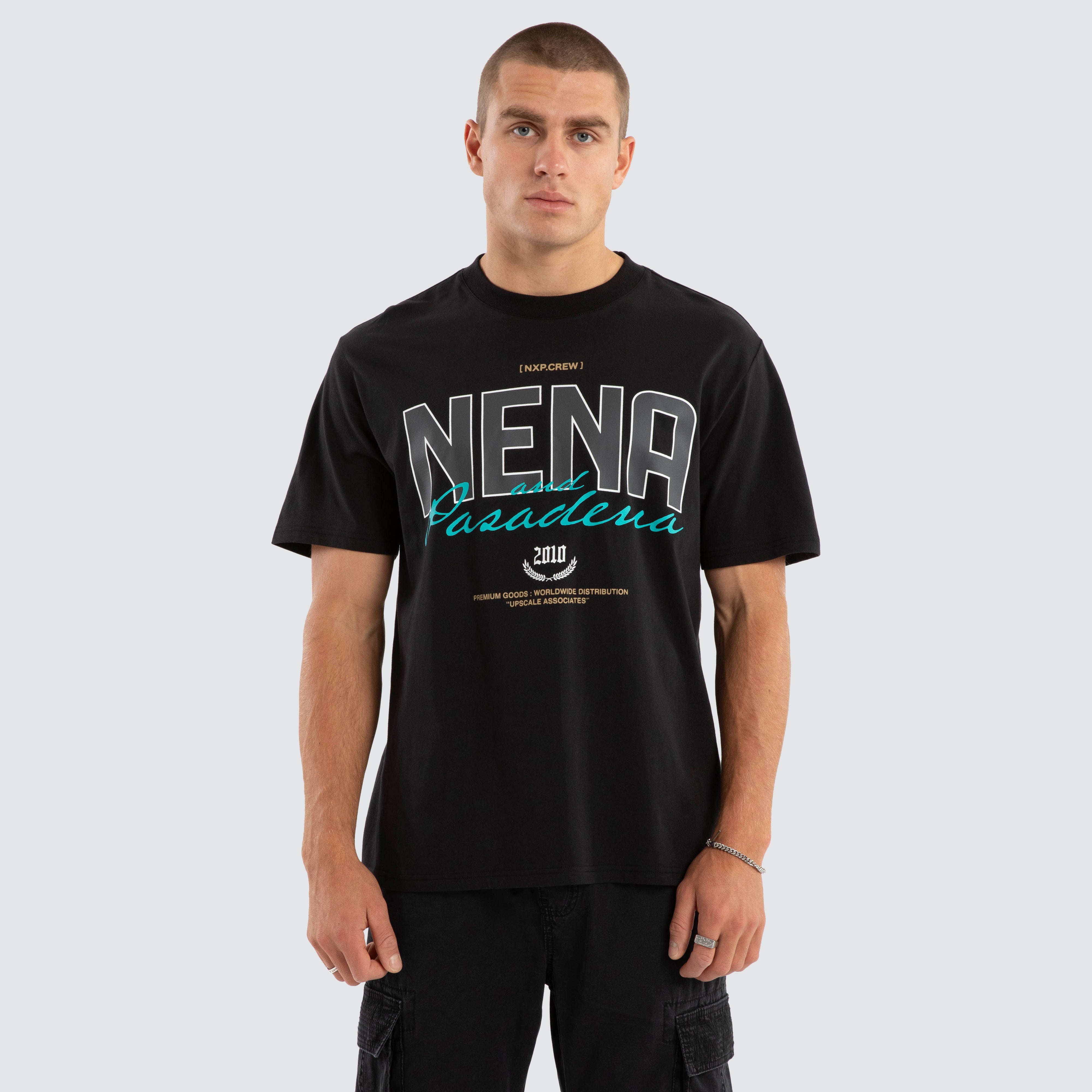 Nena & Pasadena Motion Classic Tee Anthracite Black