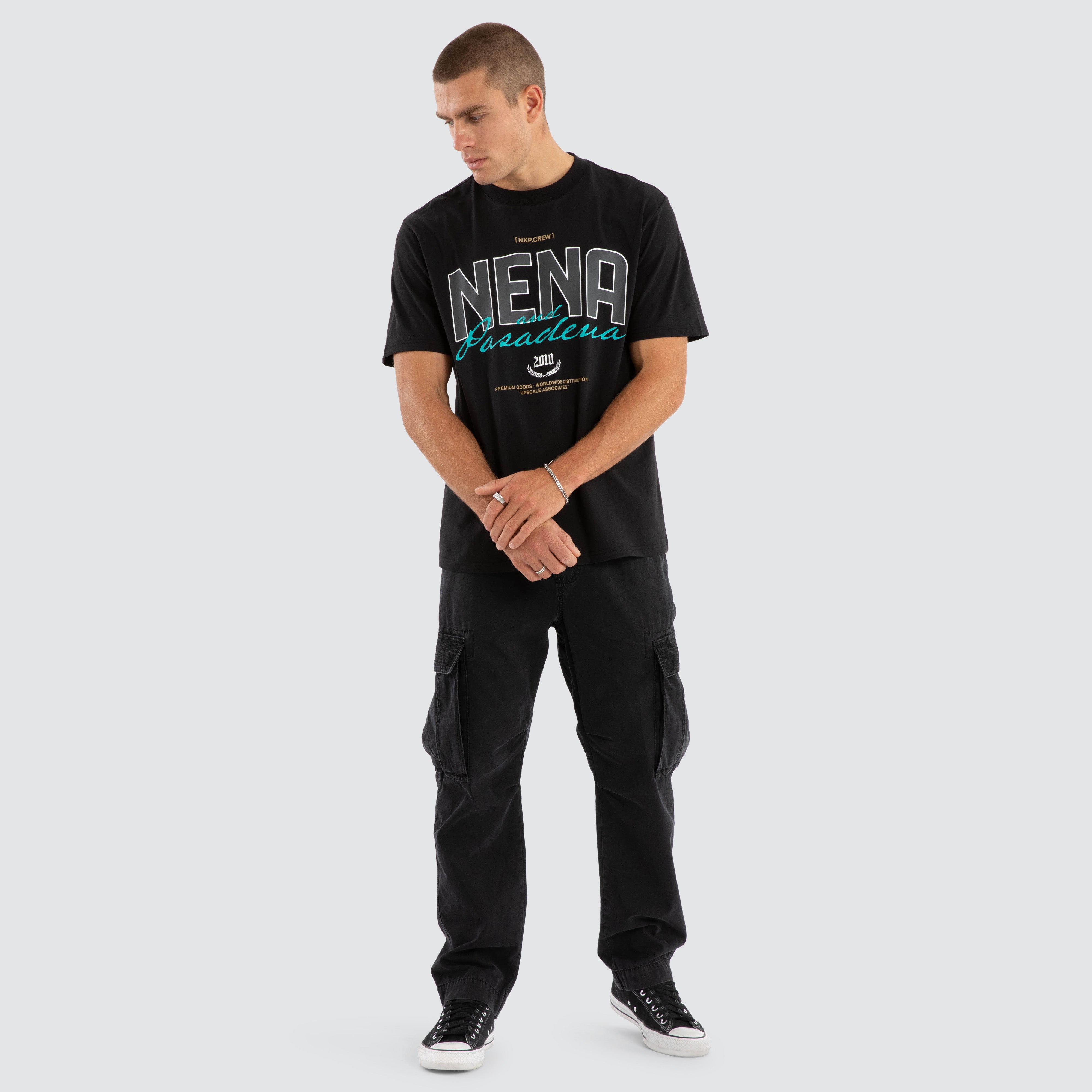 Nena & Pasadena Motion Classic Tee Anthracite Black