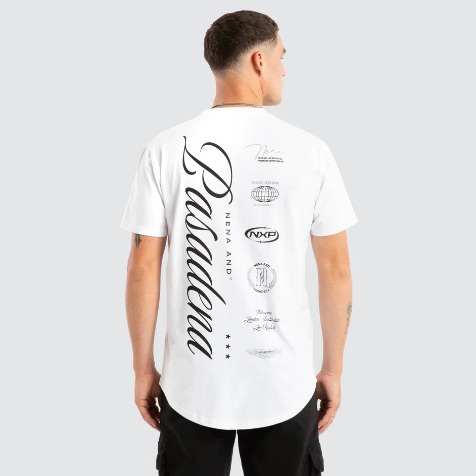 Nena & Pasadena Pledge Dual Curved Hem Tee White