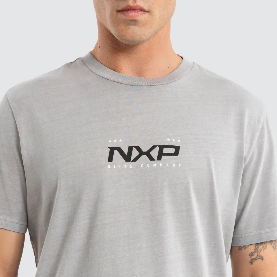 Nena & Pasadena Deliberate Dual Curved Hem Tee Pigment Alloy