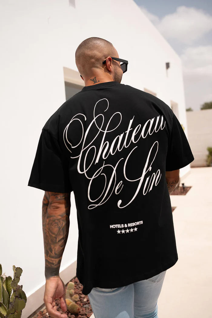 Sinners Chateau Crest Tee Black