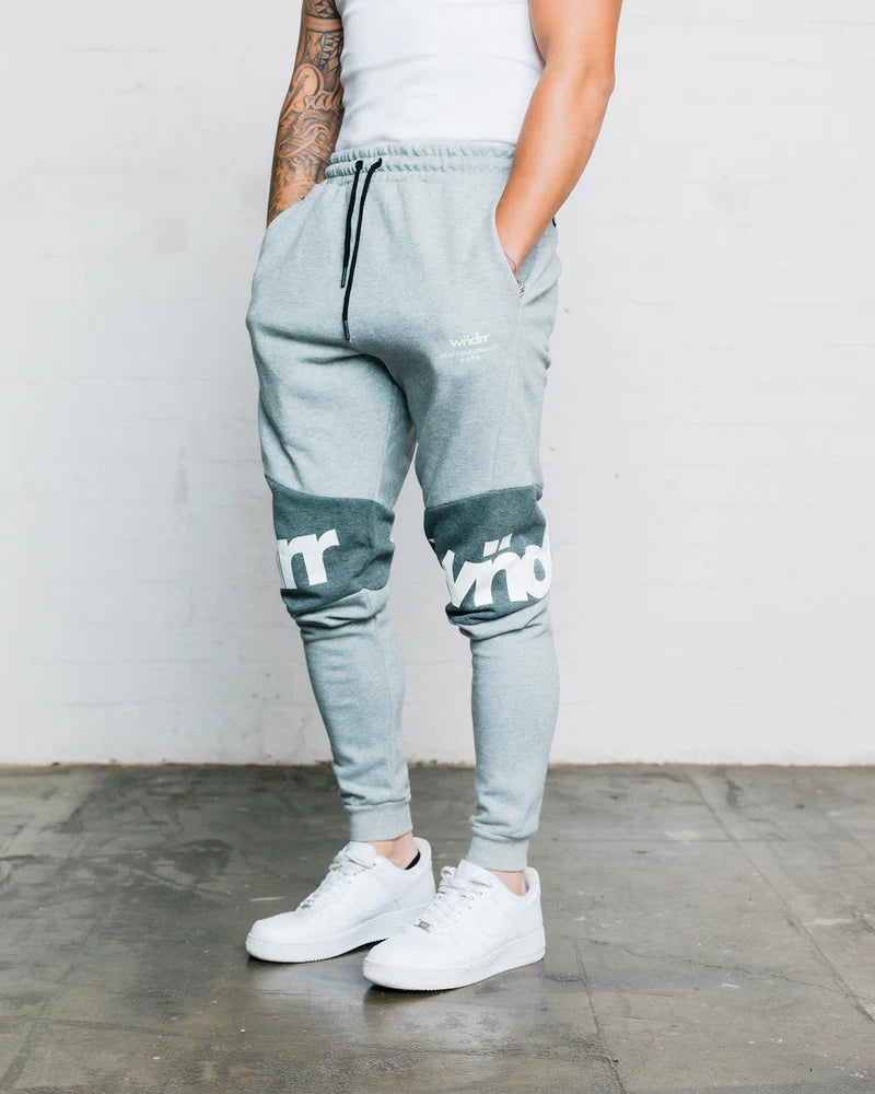 WNDRR Fusion Tech Trackpant Grey Marle