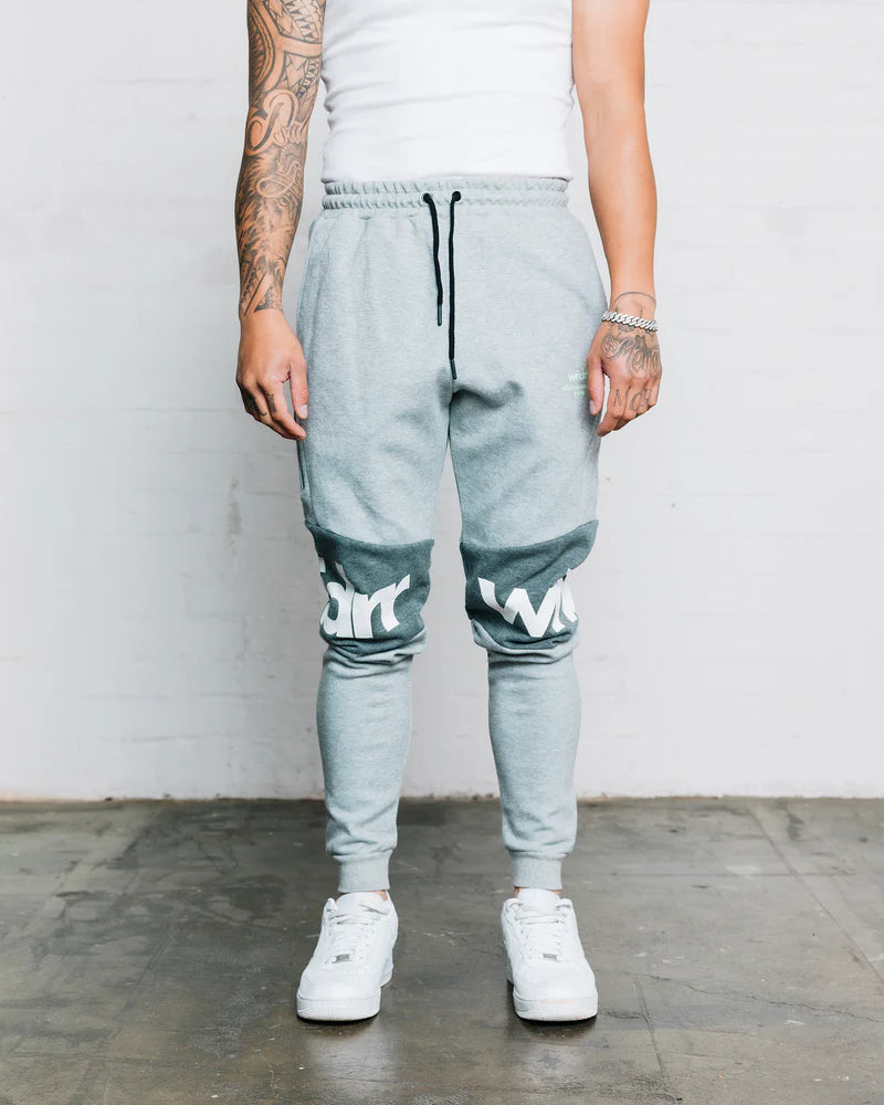 WNDRR Fusion Tech Trackpant Grey Marle