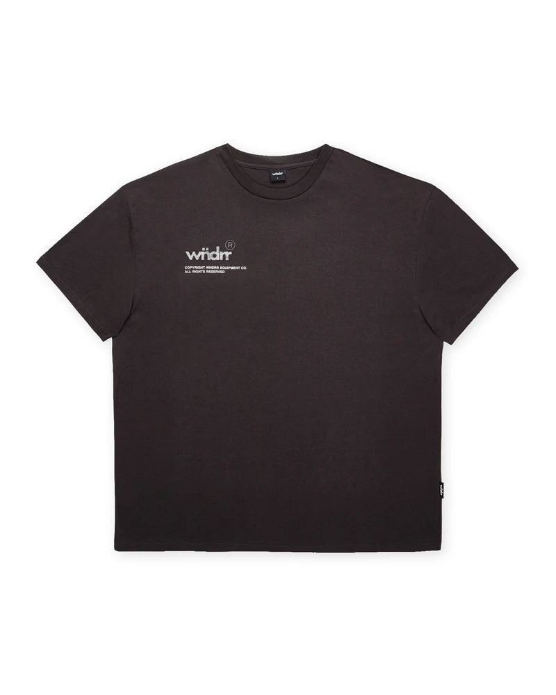 WNDRR Syndicate Box Fit Tee Faded Black