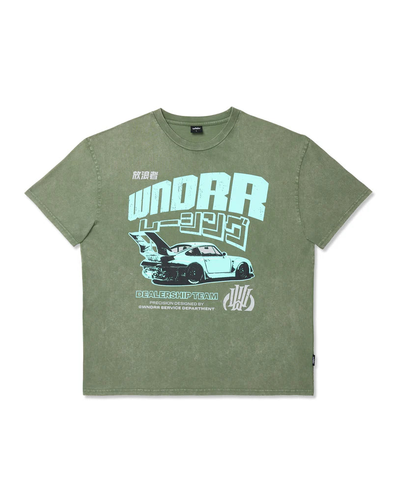 WNDRR Torque Box Fit Tee Washed Green