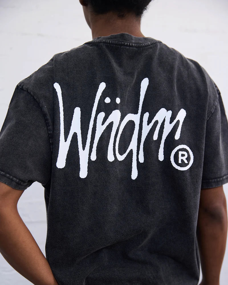 WNDRR Precursor Box Fit Tee Washed Black