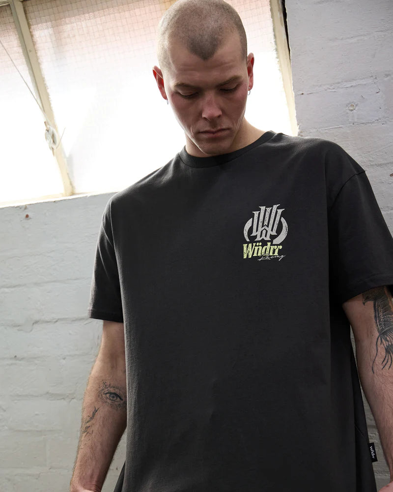 WNDRR Skyline Box Fit Tee Faded Black