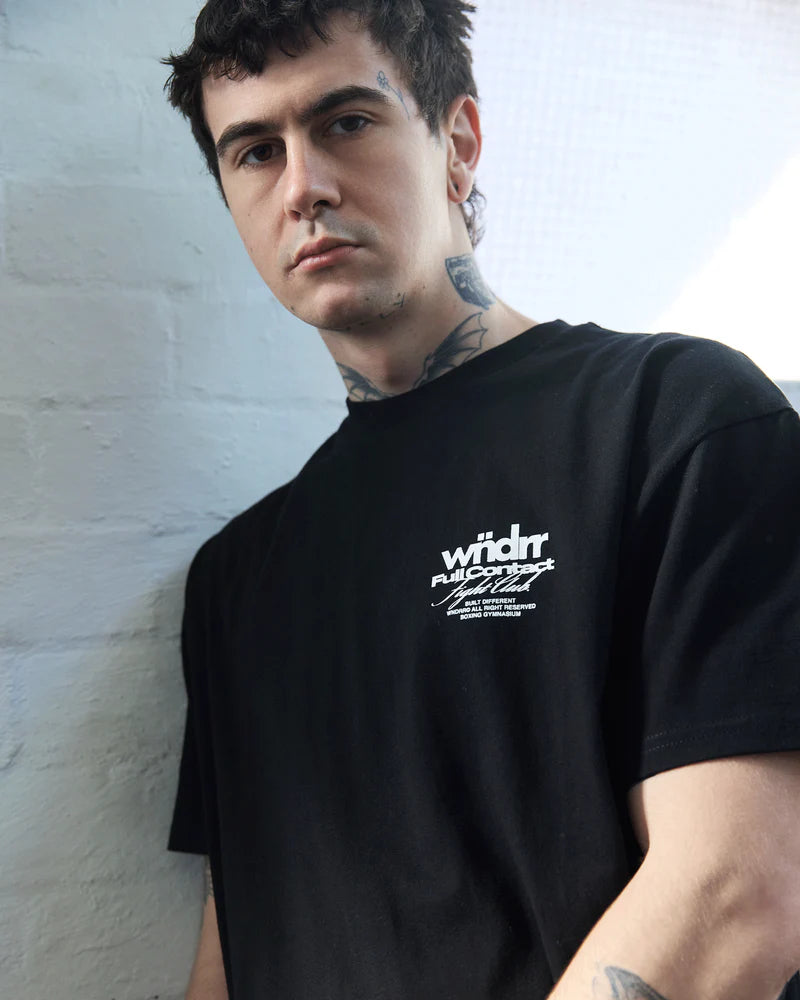 WNDRR Full Contact Box Fit Tee Black