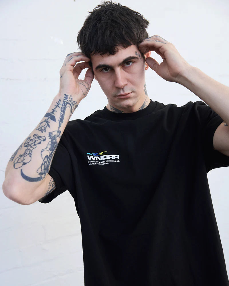WNDRR Triad Box fit Tee Black