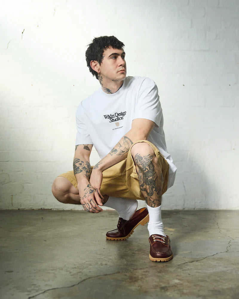 WNDRR Atelier Box Fit Tee White