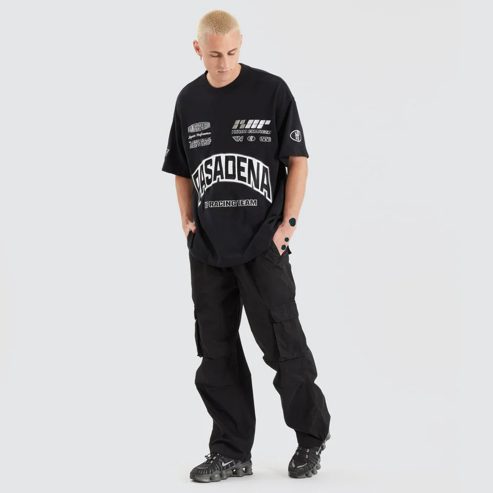 Nena & Pasadena Torque Loopback Raptor Tee Anthracite Black