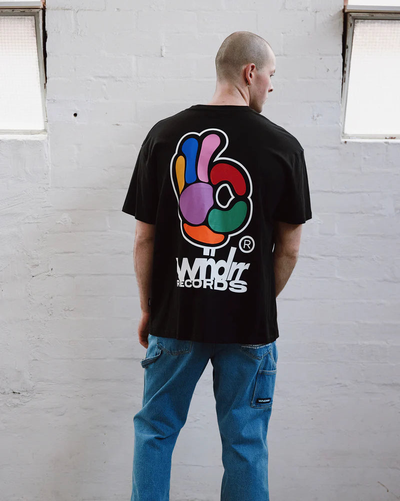 WNDRR Benny Box Fit Tee Black