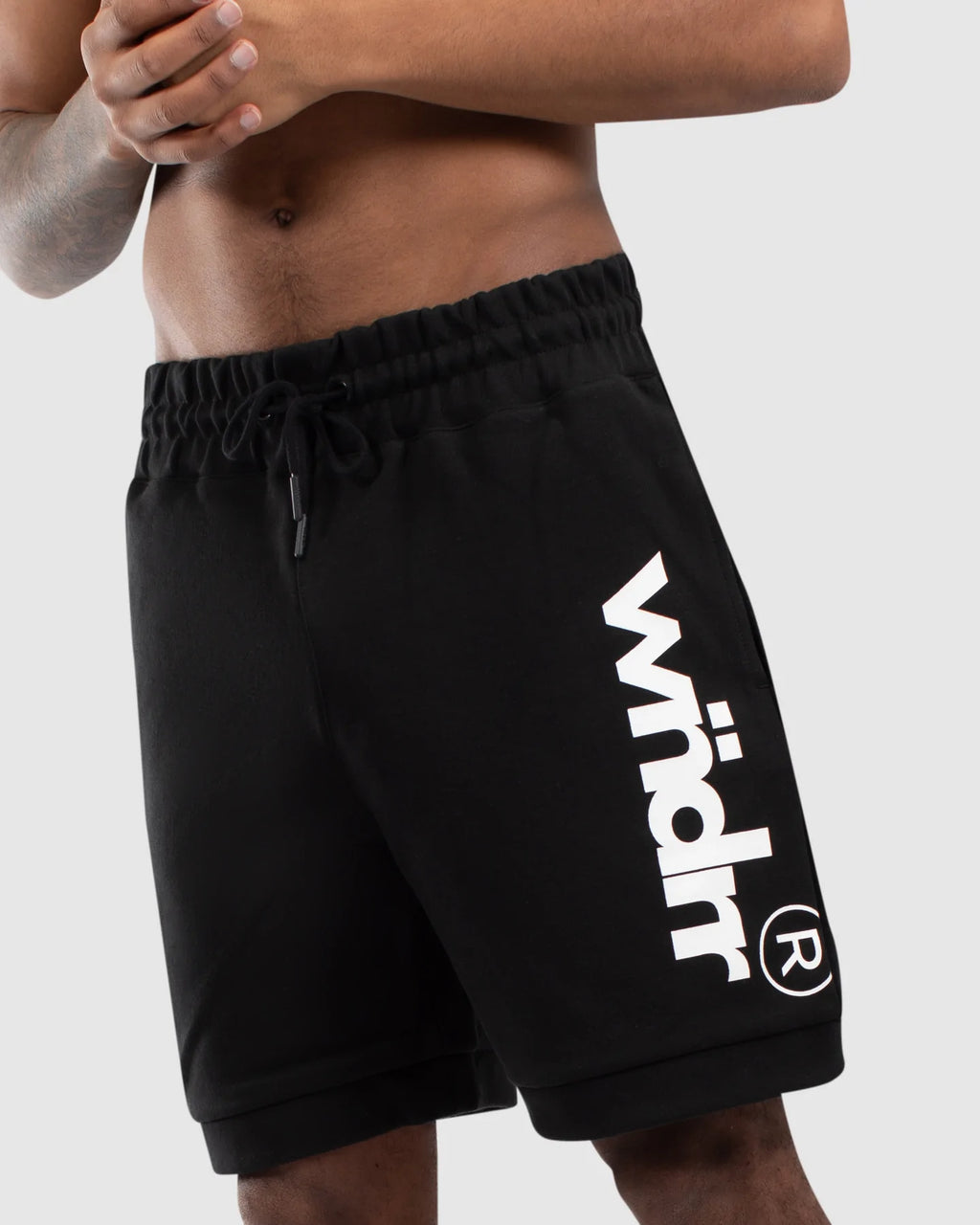WNDRR Offcut Tech Track Shorts Black