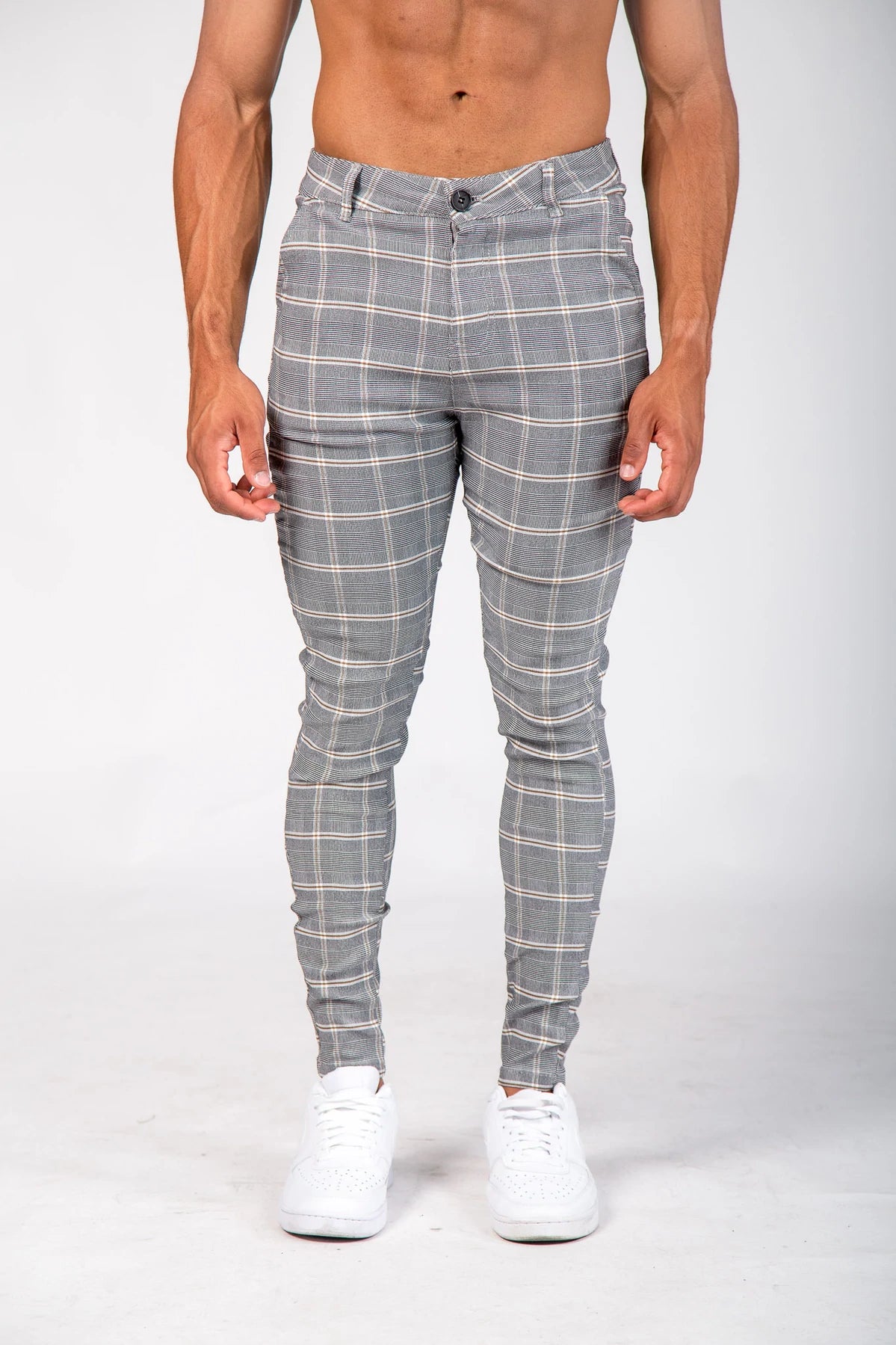 Grey checkered deals pants mens